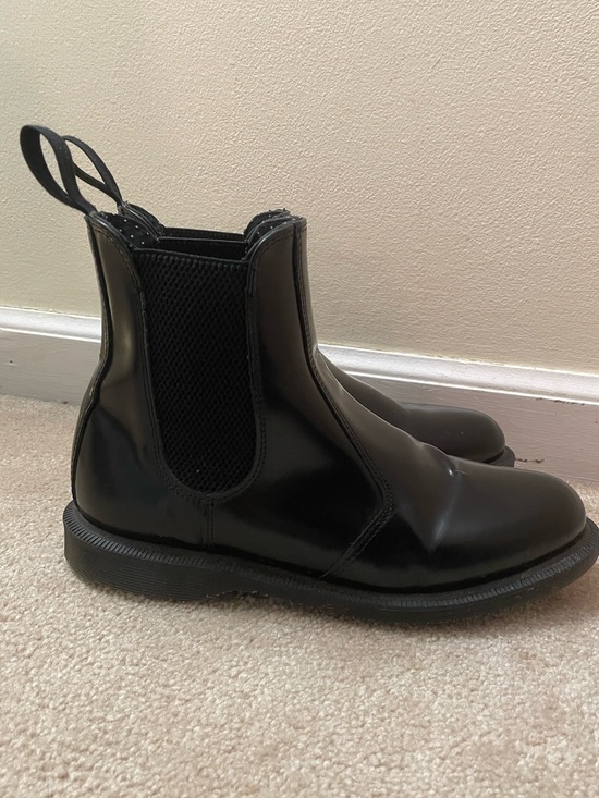 Dr. Martens Shoes - Dr.Martens | Flora Black Smooth Leather Chelsea Boots